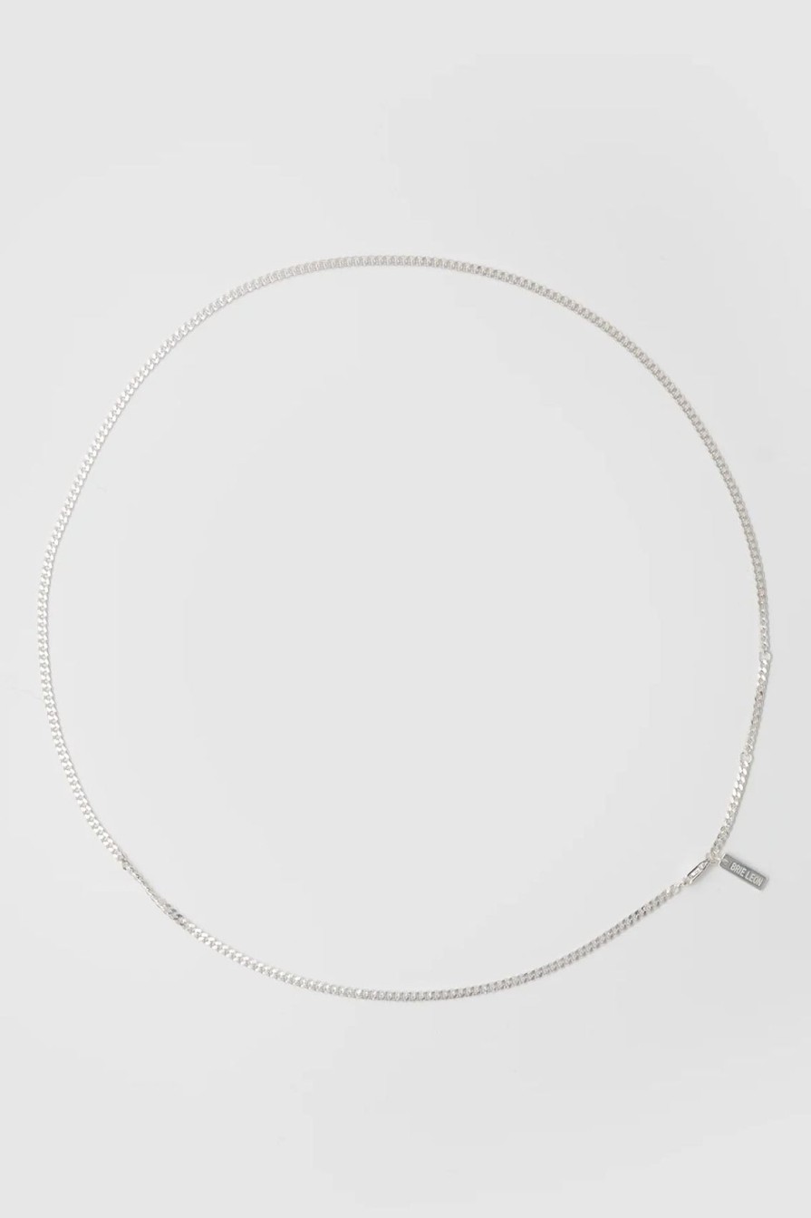 Arcaa Brie Leon-Curb Chain Necklace-Silver