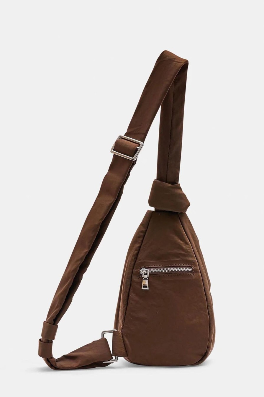 Arcaa Brie Leon-Rellino Slouch Crossbody-Brownie Crinkled